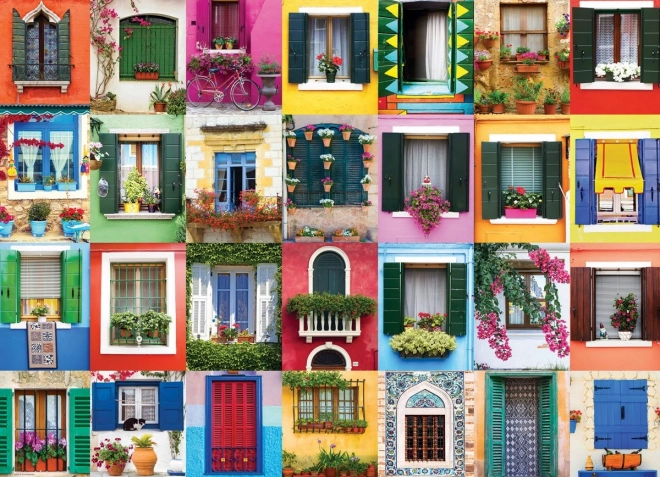 Puzzle EUROGRAPHICS mediteranski prozori 1000 dijelova