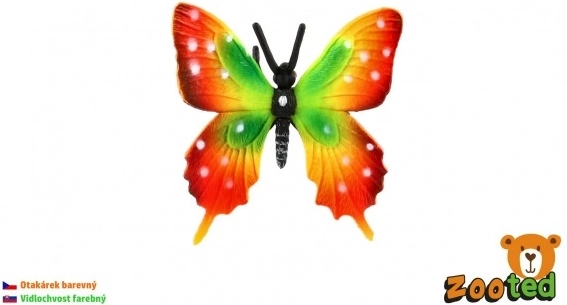 Plastični dekorativni leptir Papilio, šareni, 6 cm