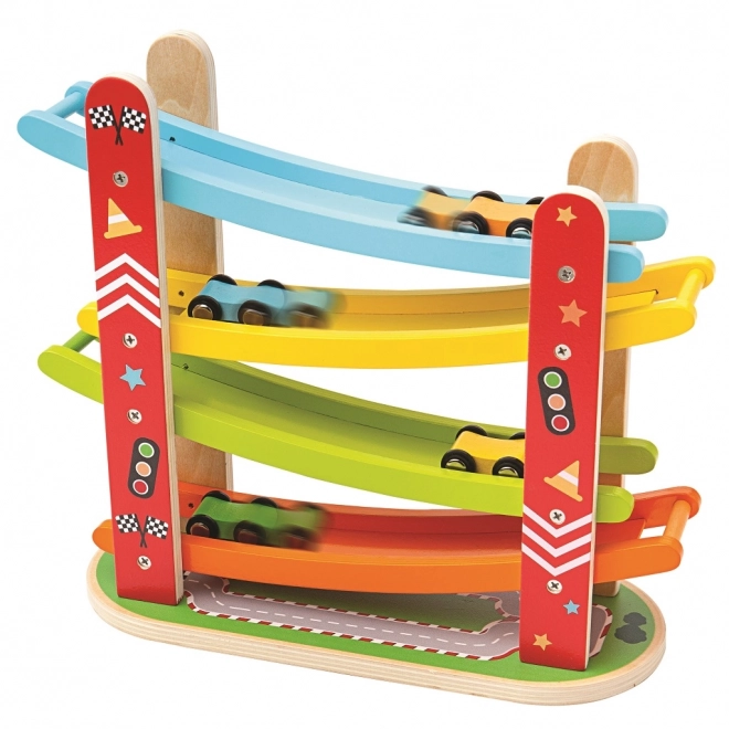 Drvena trkaća staza za automobile od Bigjigs Toys