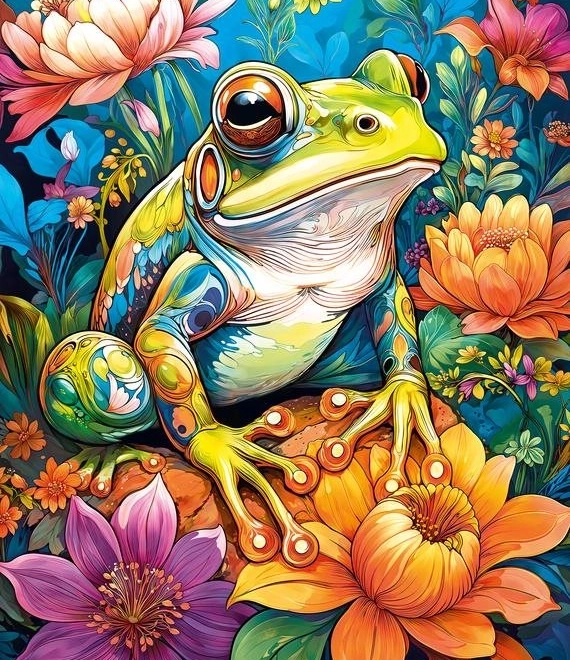 Puzzle Cvjetna Žaba 1000 dijelova