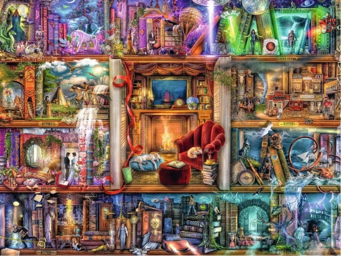 2D puzzle 1500 dijelova Bogata knjižnica