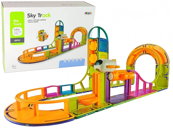 Građevinski magnetski blokovi Sky Track 61 komada