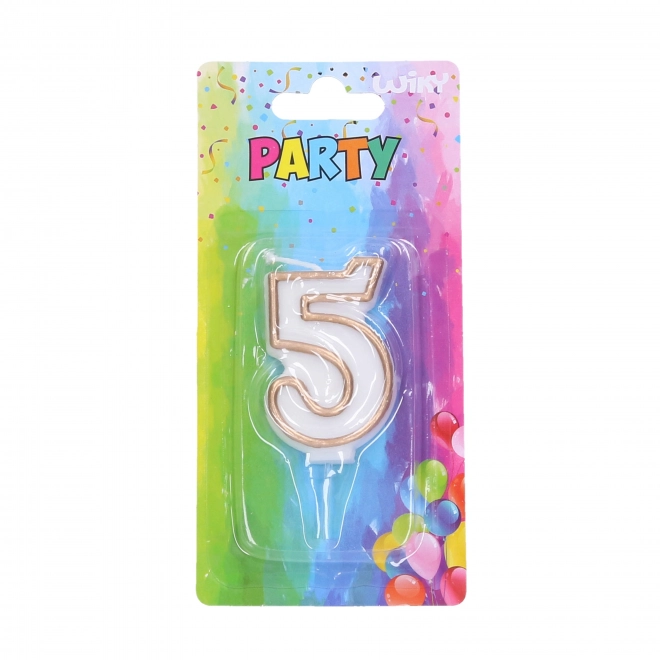 Party svijeća 5 - zlatna