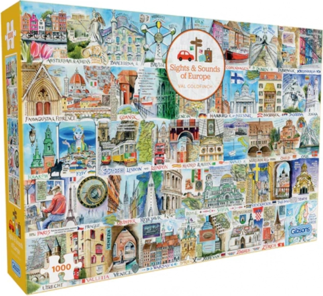 Gibsons Puzzle Europske znamenitosti 1000 dijelova
