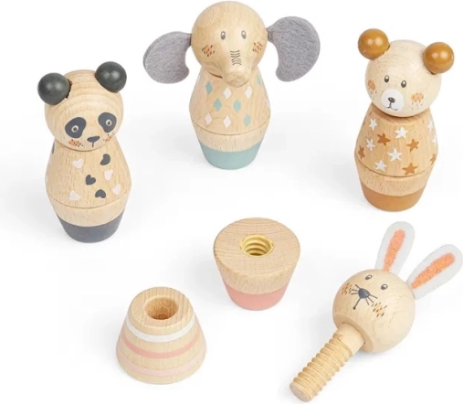 Bigjigs Toys drvena vijčana životinjica