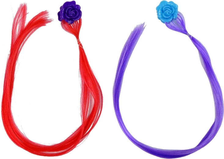 Šareni pramenovi s cvjetnim ukosnicama