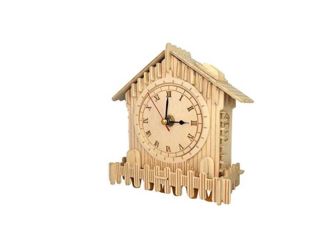 Woodcraft Drvene 3D puzzle sat kućica