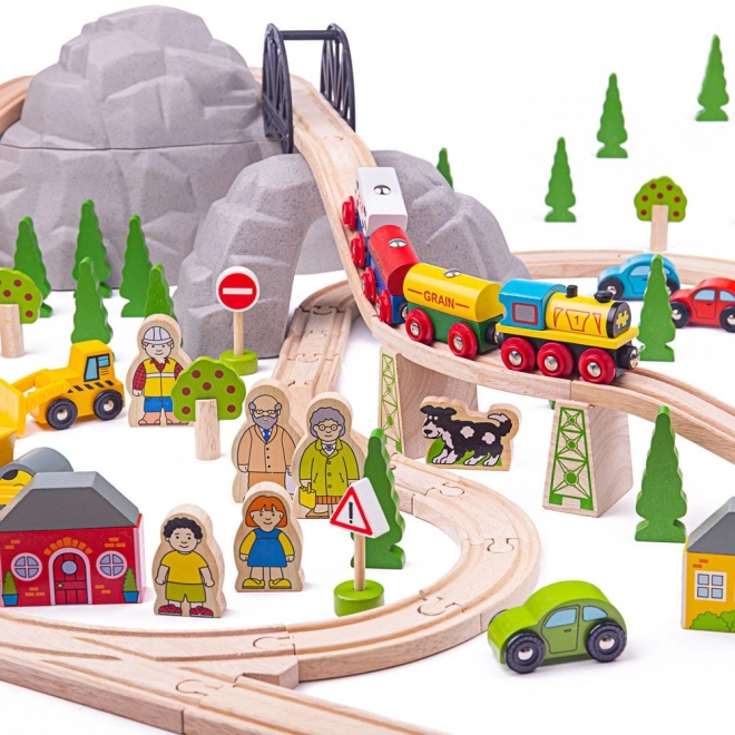Bigjigs Rail Drvena željeznica planinska staza 112 dijelova