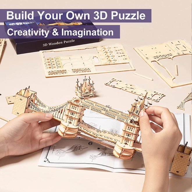 RoboTime drvene 3D puzzle most Tower Bridge svjetleći