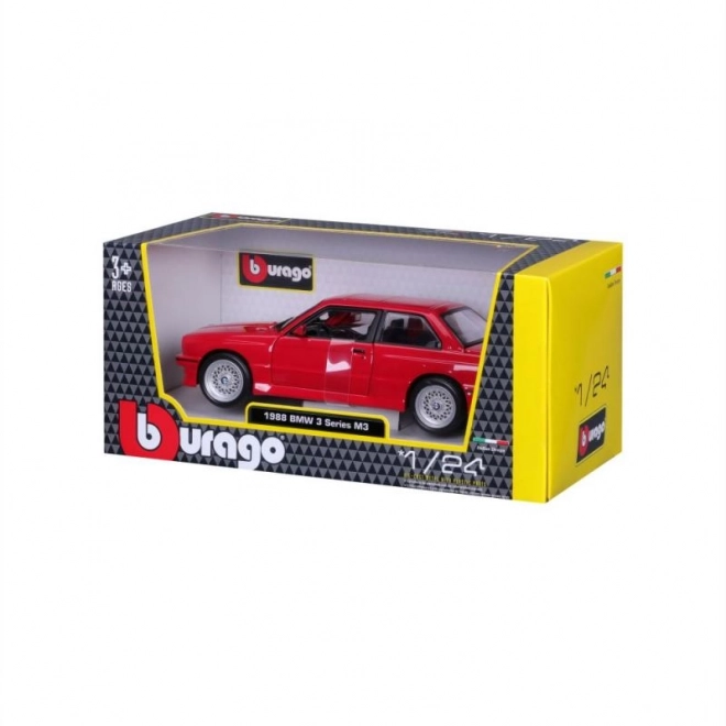 Metalni autić BMW 3 Series M3 1988 crvena