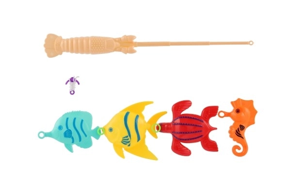 Igra riba/ribar sa štapom 26cm plastika 5 boja na karti 15,5x49x2cm