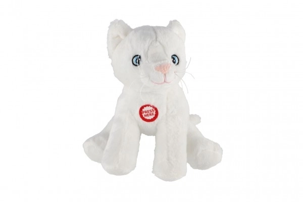 Maskota Leo, krem mačka 15 cm