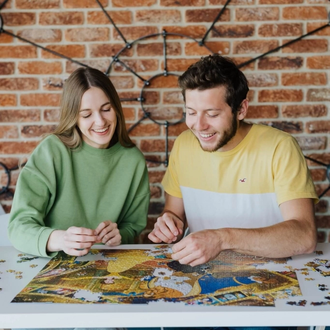 puzzle TREFL Premium Plus ikonični trenuci: Ljepotica i Zvijer 1000 komada