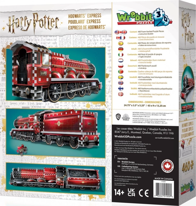 3D slagalica WREBBIT Harry Potter Hogwarts Express 460 dijelova