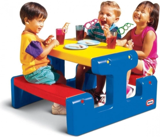 Dječji piknik stol LITTLE TIKES Jr s klupama – plavi