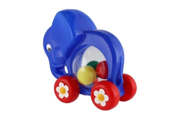 Slon s lopticama za povlačenje plastika 20x18x9,5cm u vrećici 12m+