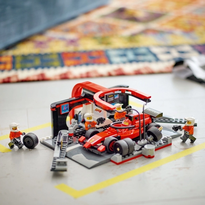 LEGO City 60443 F1 Boks Stanica s Mehaničarima i Ferrari Autom