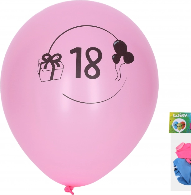 Napuhački baloni 30 cm s brojem 18 – set 5 kom