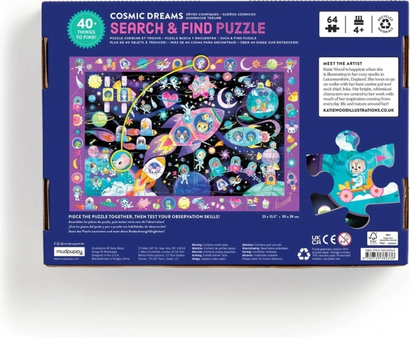 Puzzle Traži i pronađi Svemirski snovi 64 dijela