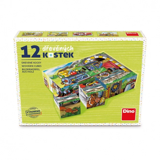 Dječje slikovne kocke s motivom Vlak