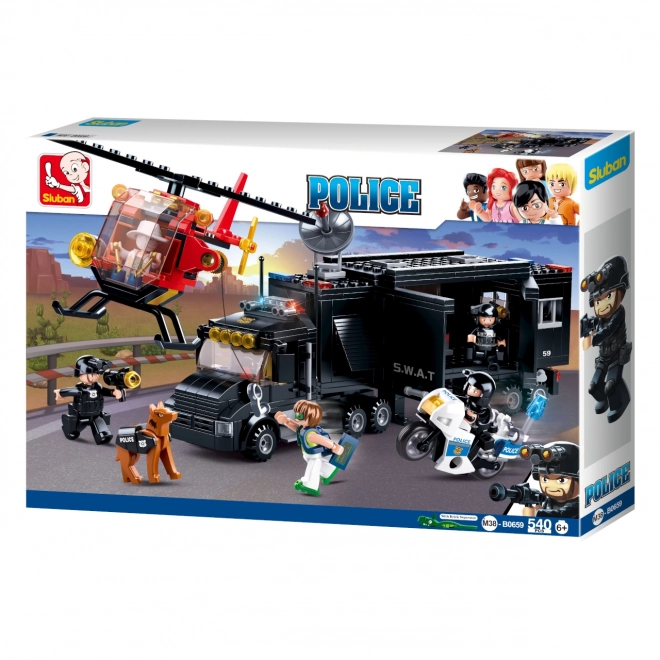 Sluban Policijska M38-B0659 SWAT mobilna baza i lopovi u helikopteru