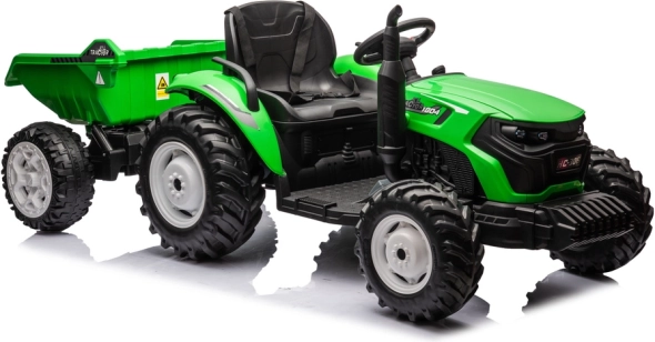Akumulatorski traktor s prikolicom 24V svijetlozeleni
