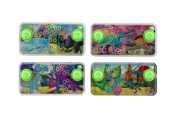 Vodena zagonetka igra 11x6cm plastika dinosauri 4 vrste 24 kom u kutiji