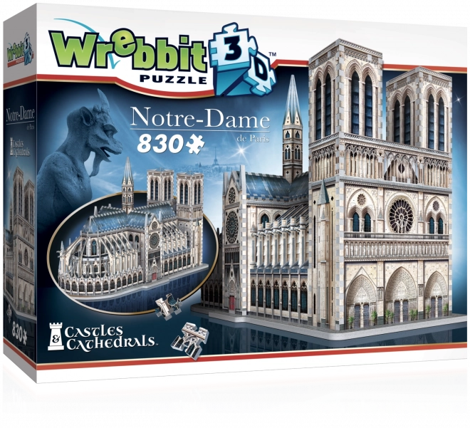 3D puzzle katedrala Notre-Dame od WREBBIT-a, 830 dijelova