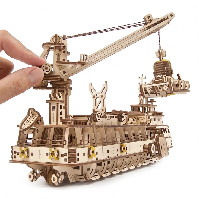 Ugears 3D slagalica - Istraživački parobrod 575 dijelova