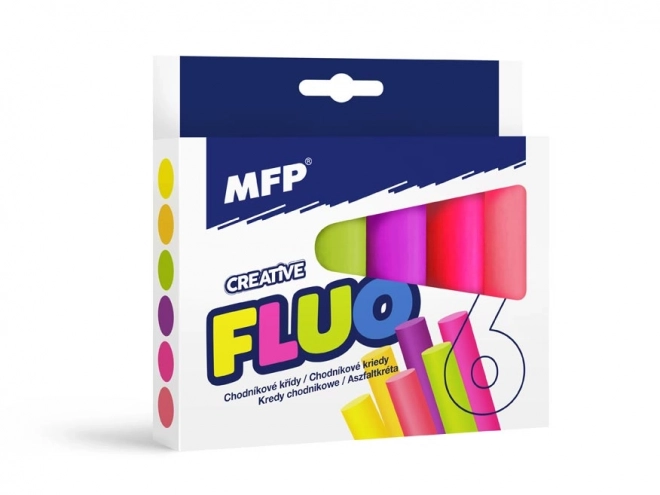 Krede M pločnikove fluo okrugle 6 kom mix boja - kutija