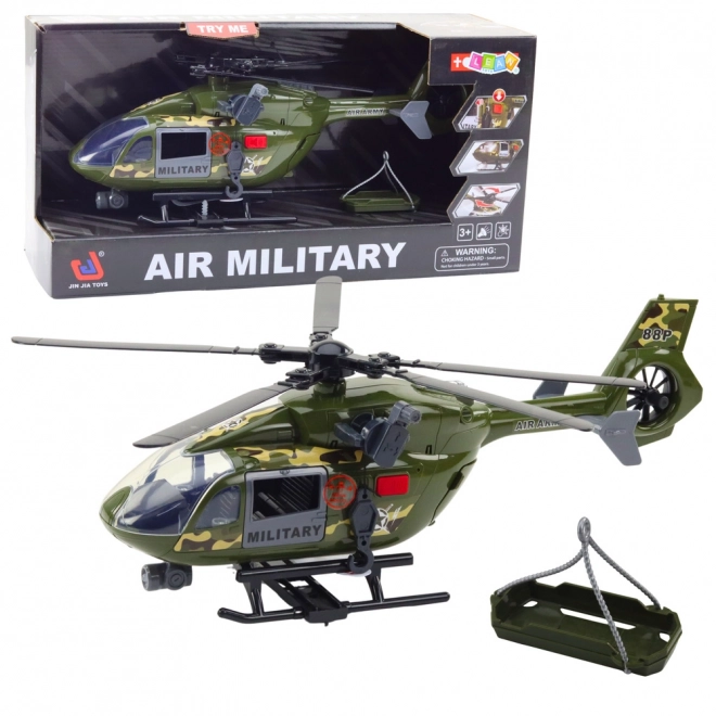 Vojni helikopter s reflektorima i zvukovima