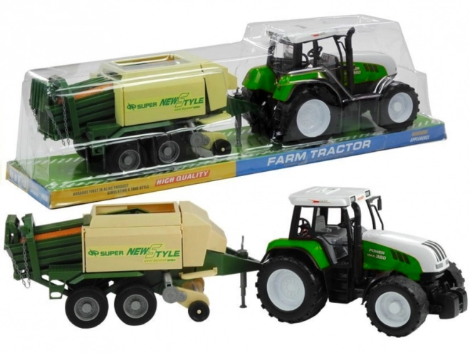 Veliki traktor s prikolicom poljoprivredni stroj 65 cm