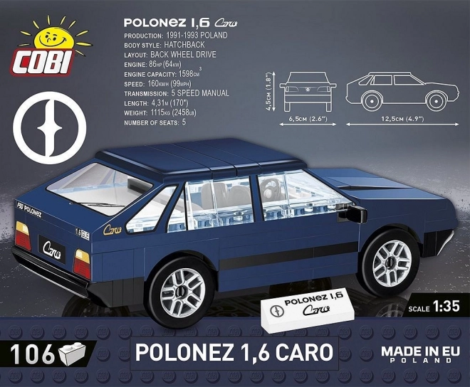 Model Polonez Caro od kockica 1:35 od COBI