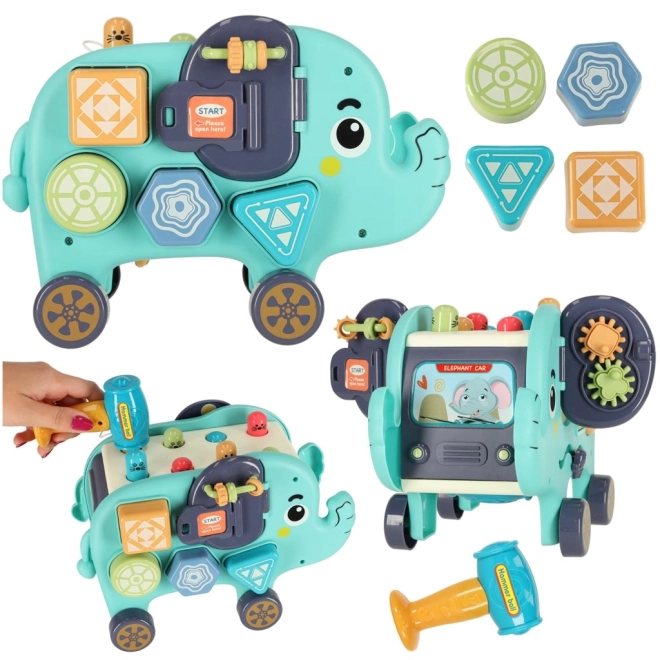 Interaktivni klasifikator blokova Montessori slon 26 cm