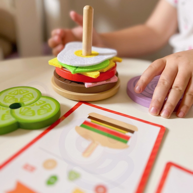 Drvena burger restoran WOOPIE GREEN za djecu