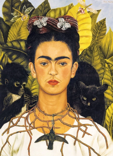 Puzzle Portret Fride Kahlo s trnovom ogrlicom 1000 dijelova
