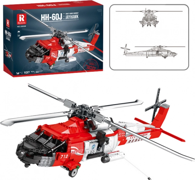 Konstrukcijski set helikopter za spašavanje HH-60J Jayhawk 1137 kom