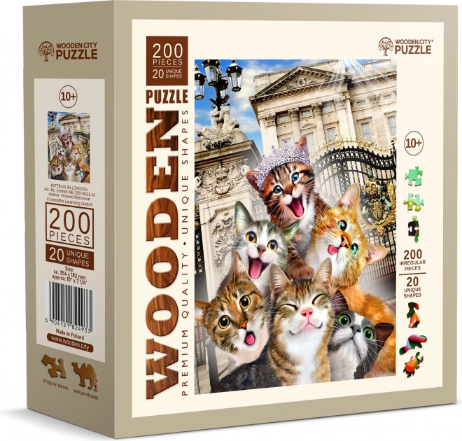 Drvene puzzle Mačići u Londonu
