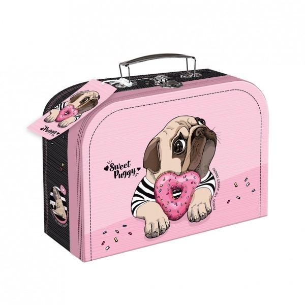 Školska torba/Kovčeg papirnati Sweet Puggy u foliji 25x18x9cm