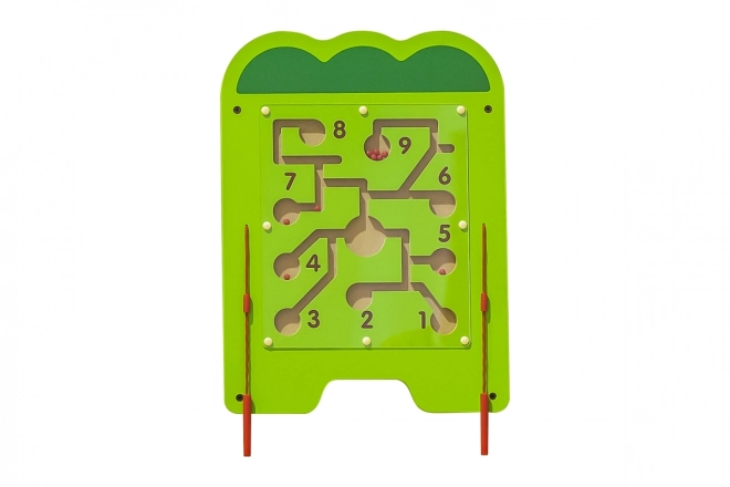 Drveni zidni montessori panel - krokodil