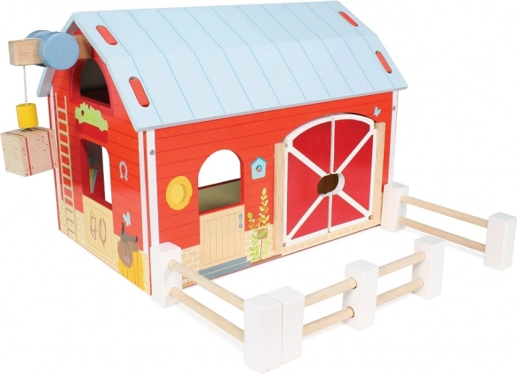 Drvena štala LE TOY VAN – crvena farma za djecu
