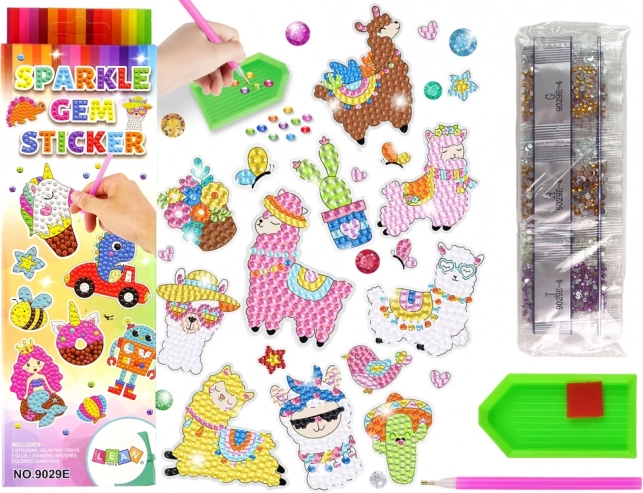 DIY set naljepnica Lame s dijamantnom umjetnošću
