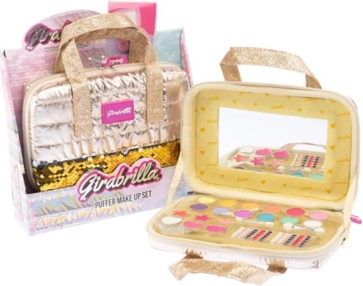 Kozmetički set GIRABRILLA zlatna make-up torbica sa zrcalom