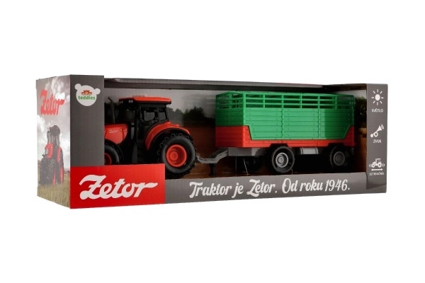 Traktor Zetor s prikolicom s svjetlosnim i zvučnim efektima - 36 cm