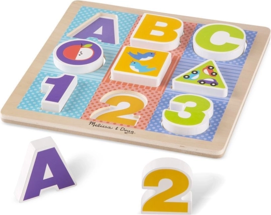 Drvena slagalica ABC-123 za malu djecu