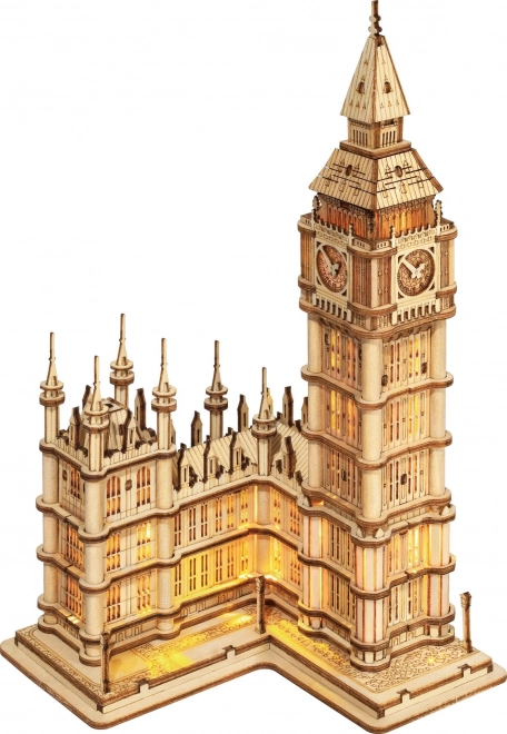 RoboTime drveni 3D puzzle sat toranj Big Ben svijetleći