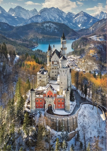 Educa puzzle Dvorac Neuschwanstein iz zraka 1000 dijelova
