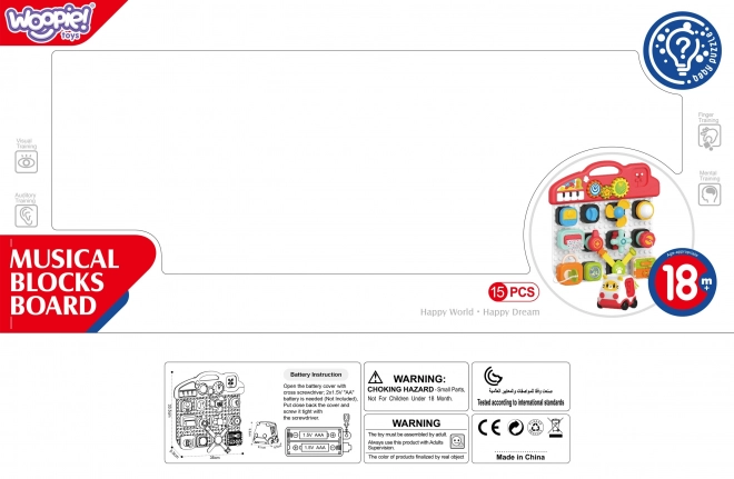 Woopie Montessori Dječji Manipulativni Panel Šareni Aktivni Panel