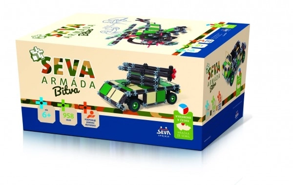 Građevinski set SEVA VOJSKA Bitka plastika 958ks u kutiji 27x38x18cm