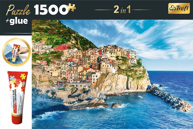 Set puzzle Manarola, Ligurija, Italija 1500 komada s ljepilom